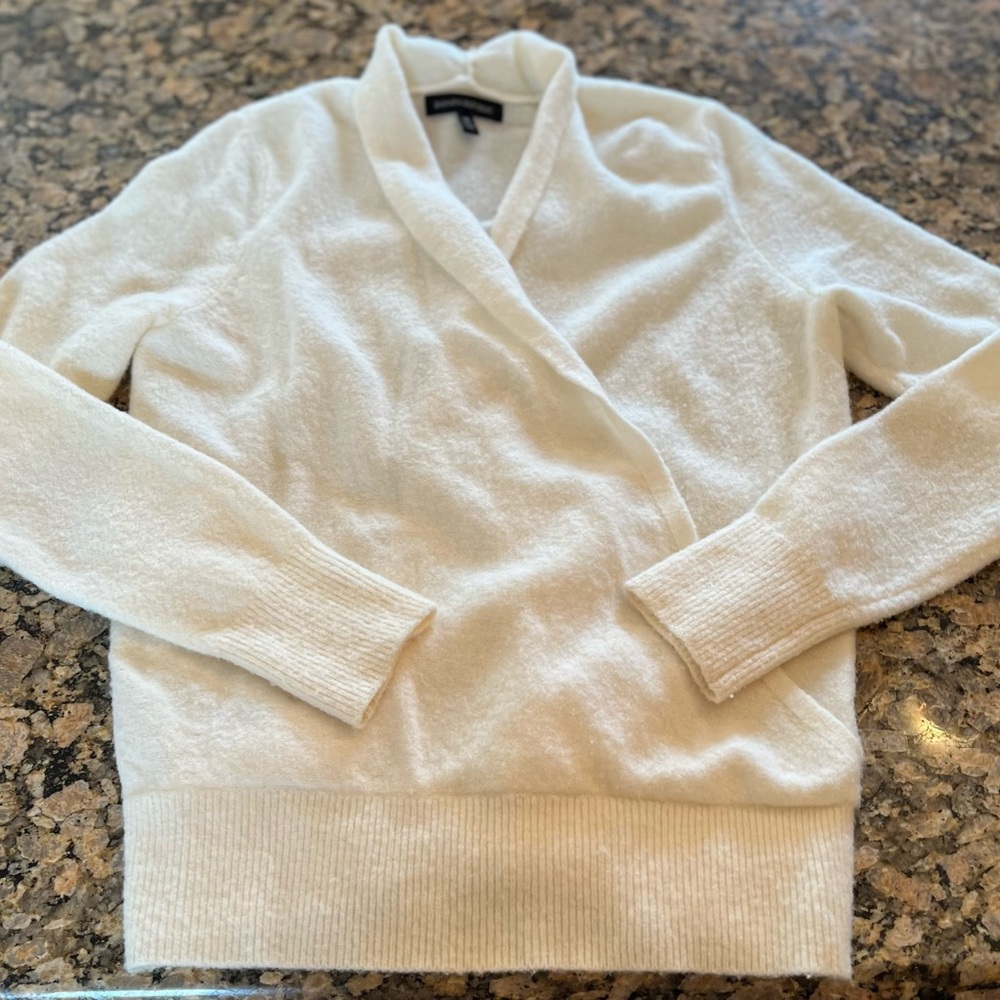 Banana Republic Wool Blend Aire Yarn Faux Wrap Sweater